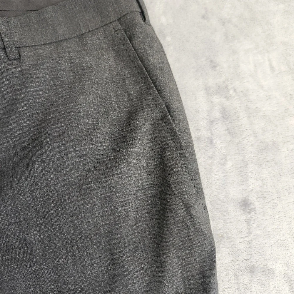 New CURRENT Zegna Gray Wool 5-Pocket Flat Front Flaws Pants Grey 34 X 31 Slacks